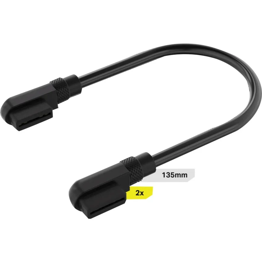 iCUE LINK Cavo Slim, 135mm, 90° angolato - immagine 1