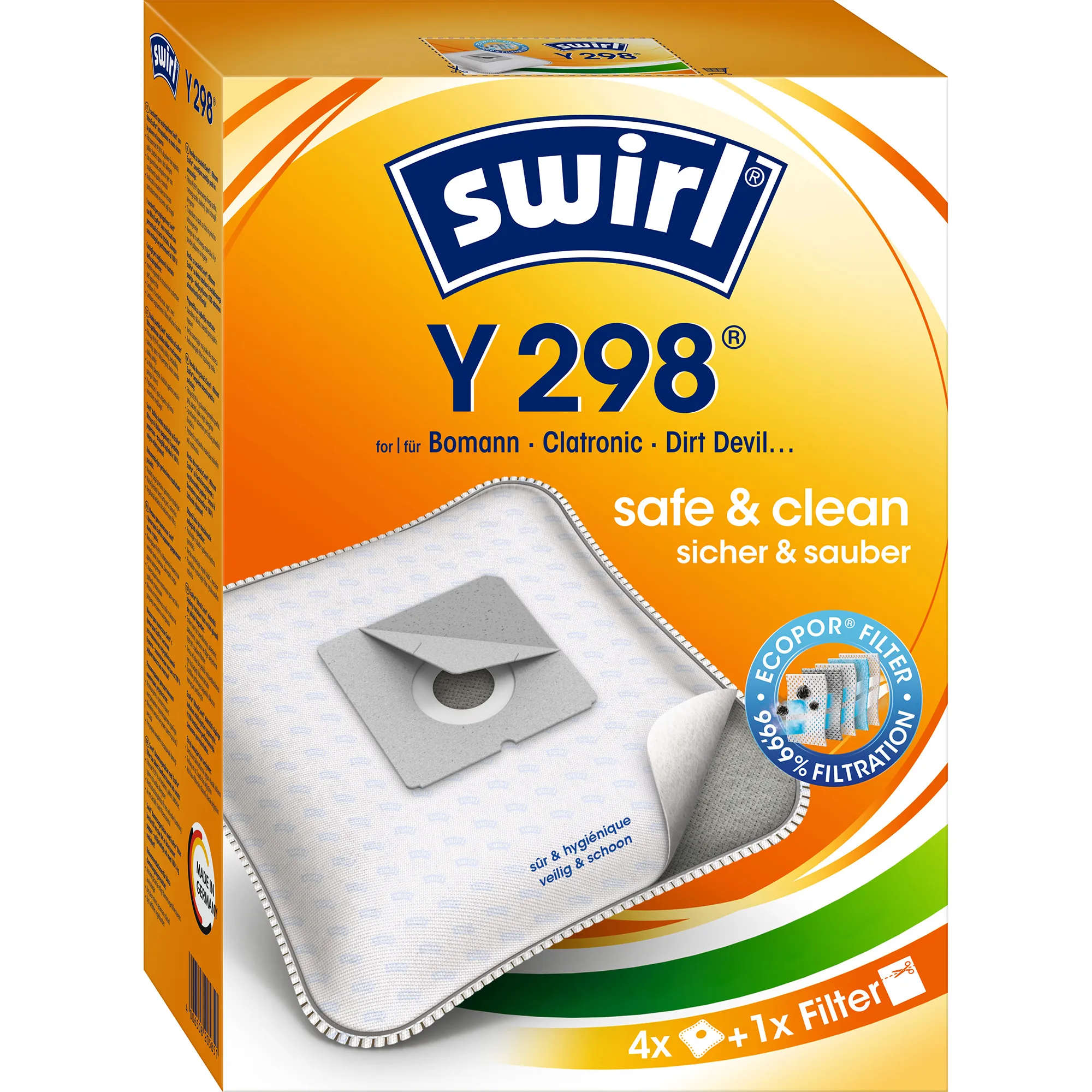 Sacchetti per aspirapolvere Y 298 (Y198) EcoPor - immagine 1
