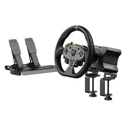 Volante e pedaliera simulatore guida R5 Bundle Black RS20 - immagine 1