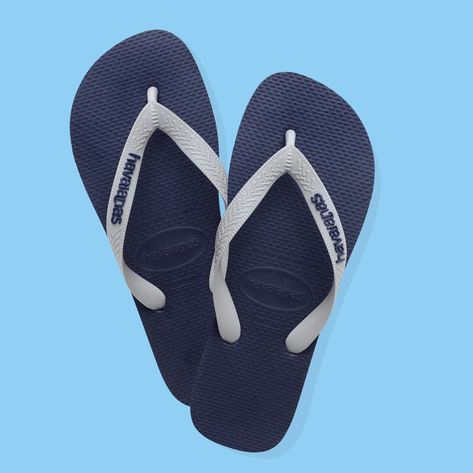 Havaianas Top Logo Pop Up Adulti Unisex Infradito Blu navy/Grigio ghiaccio 33/34 EU - immagine 2