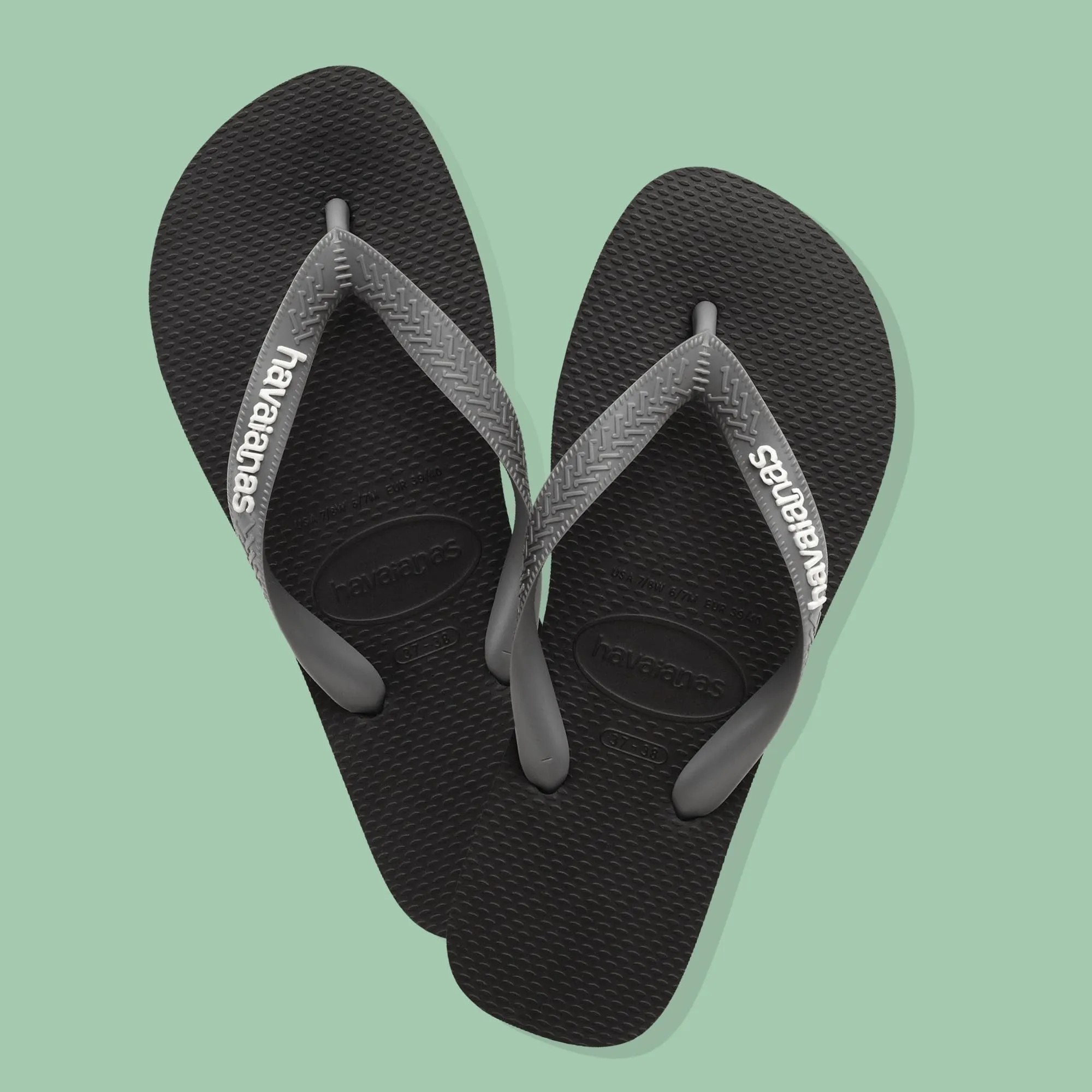 Havaianas Top Logo Pop Up Adulti Unisex Infradito Nero/Grigio acciaio 41/42 EU - immagine 2