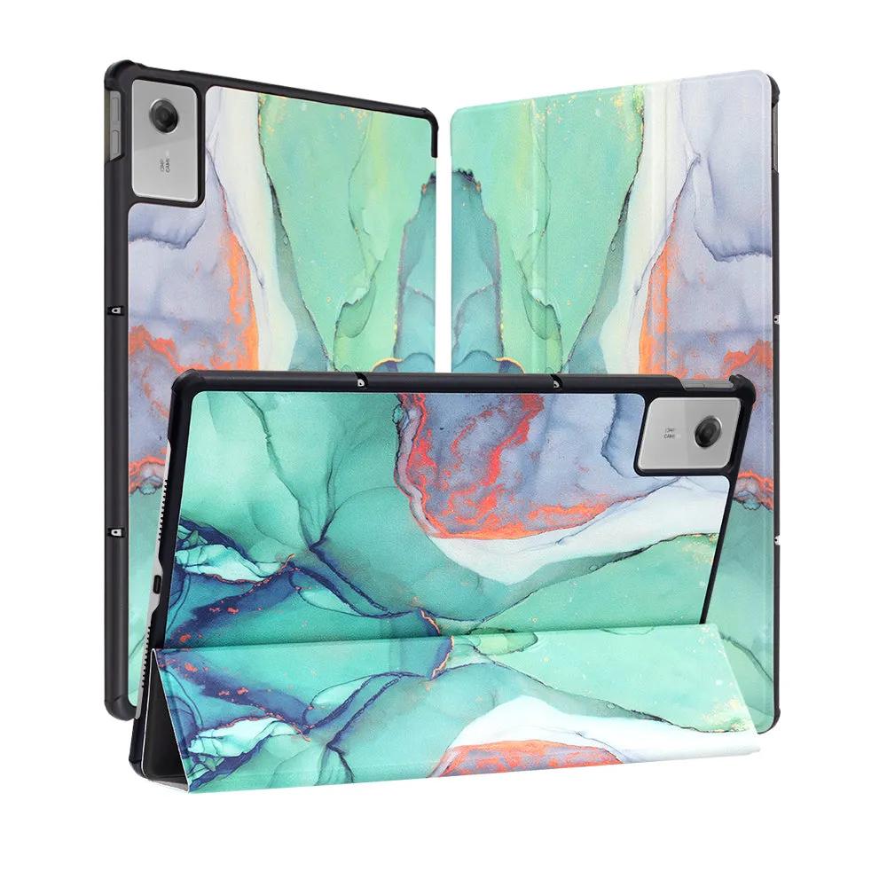 Custodia per Lenovo Idea Tab Plus, Techsuit, FoldPro Green Time, Multicolore - immagine 1