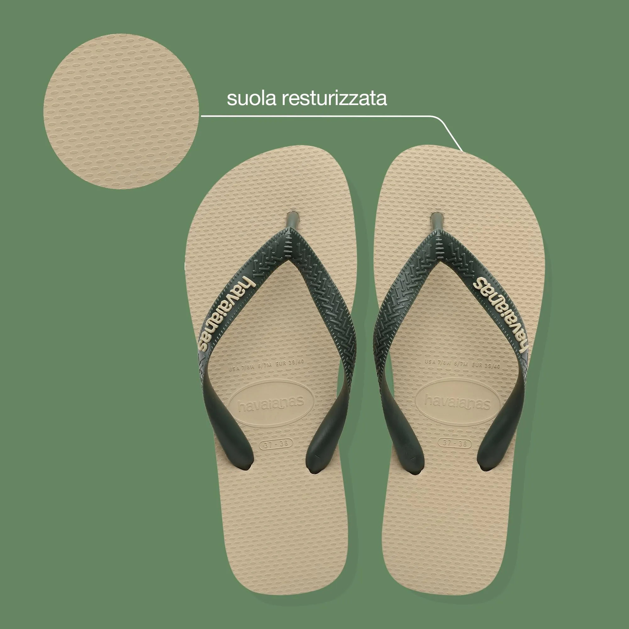 Havaianas Top Logo Pop Up Unisex - Adulto FlipFlop Sand Grey 41 EU - immagine 3