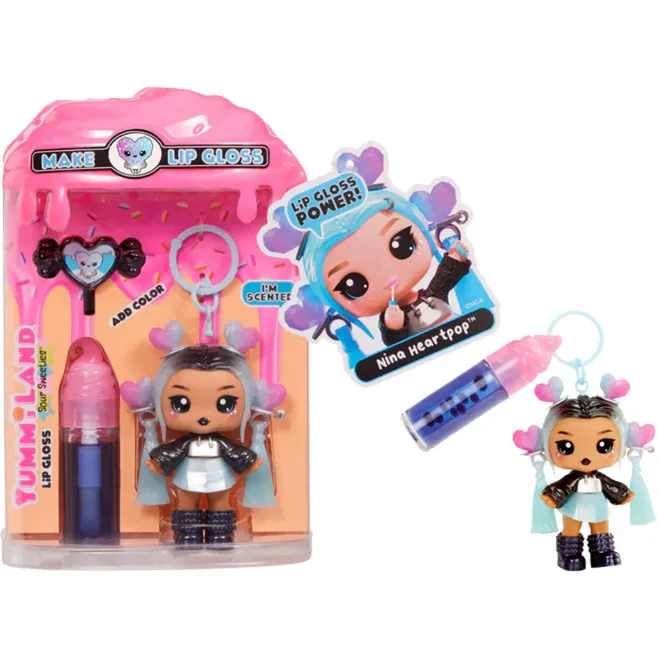 Yummiland Lip Gloss Doll Sour Sweeties - Nina Heartpop, Bambola - immagine 1