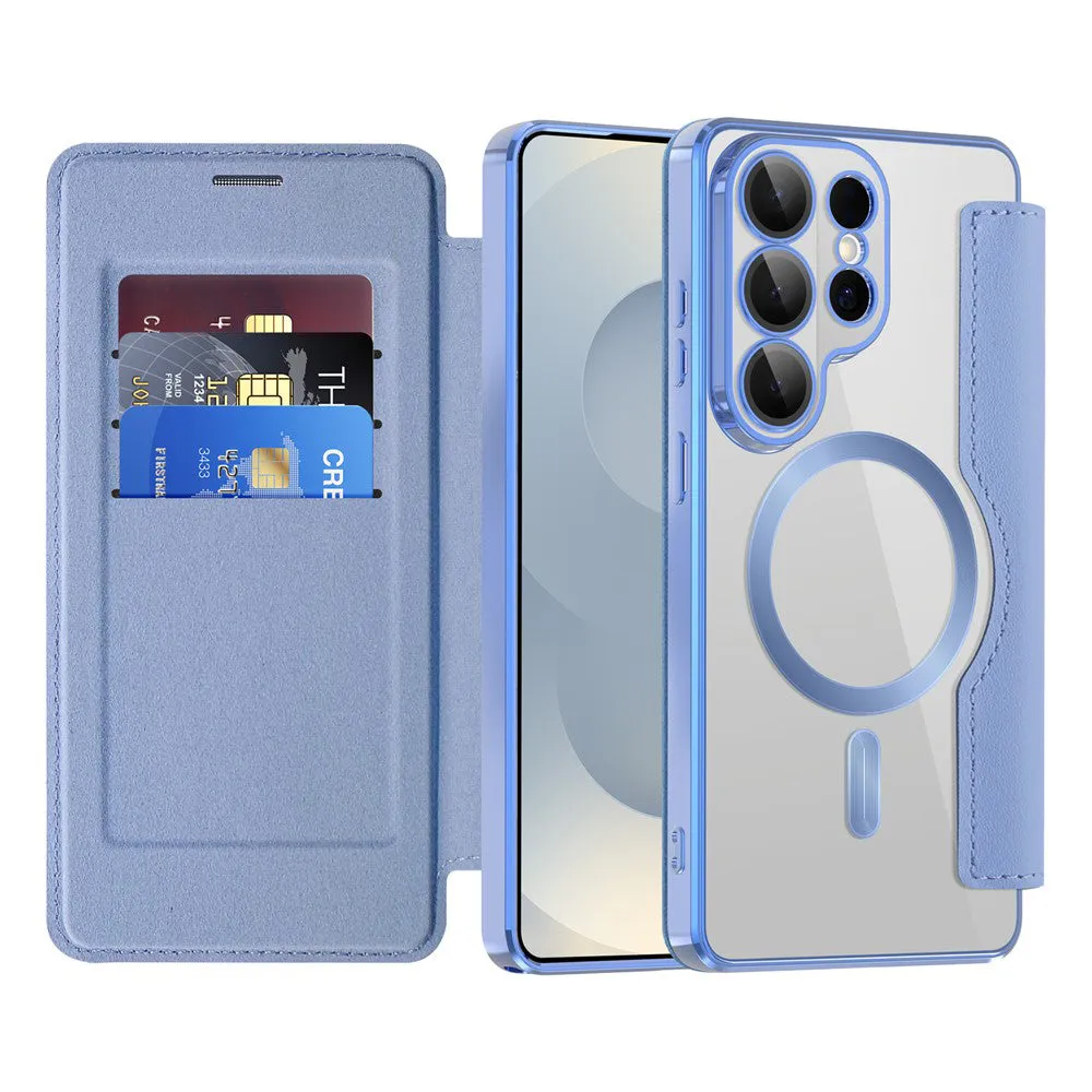 Custodia MagSafe per Samsung Galaxy S26 Ultra S948, Techsuit, SmartMag Book, Blu - immagine 1