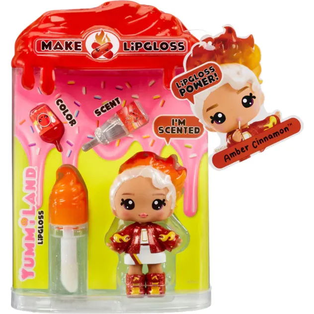 Yummiland Lip Gloss Doll Series 2- Cinnamon Spice (Amber Cinnamon), Bambola - immagine 1