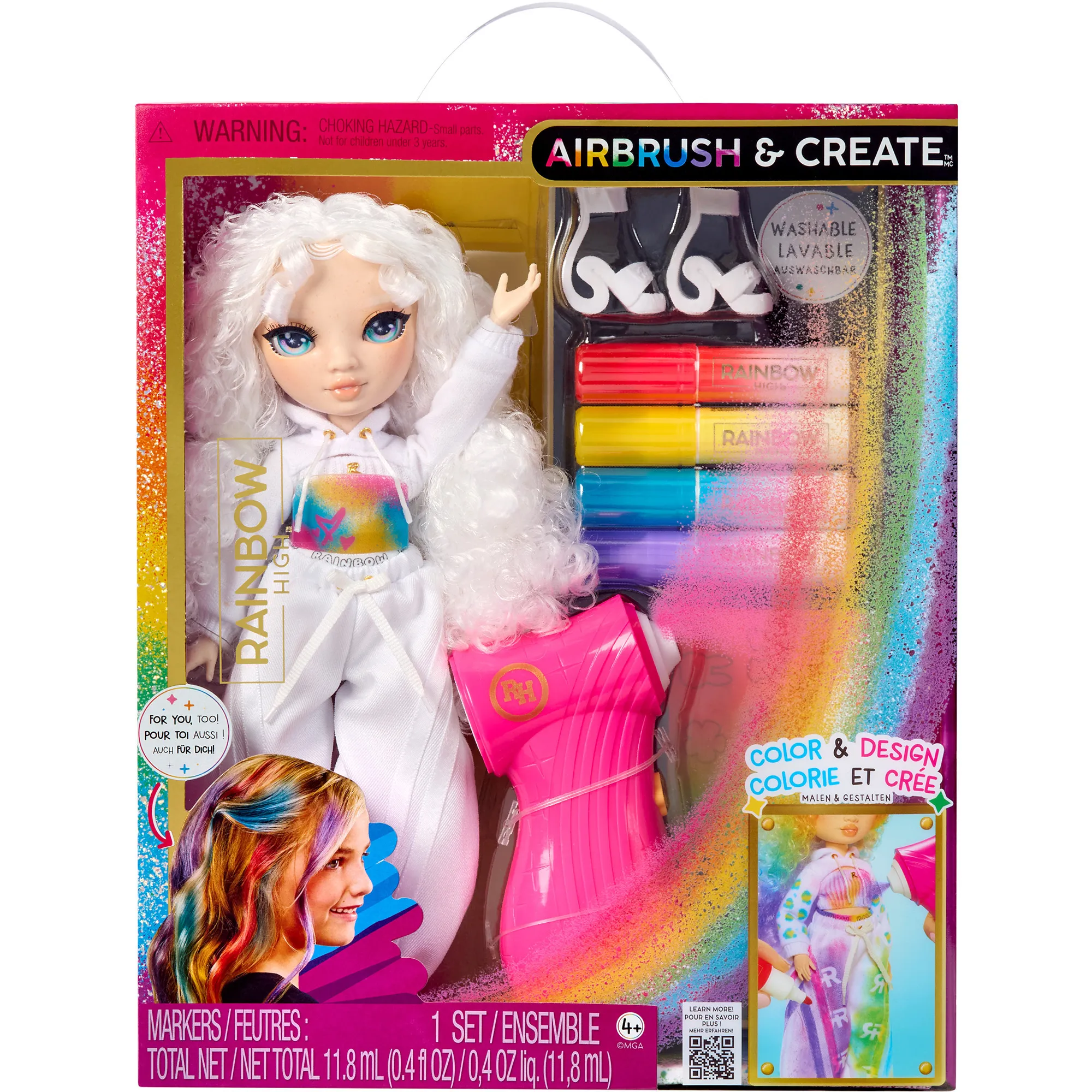 Rainbow High Air Brush & Create Fashion Dolls -Green Eyes, Bambola - immagine 1