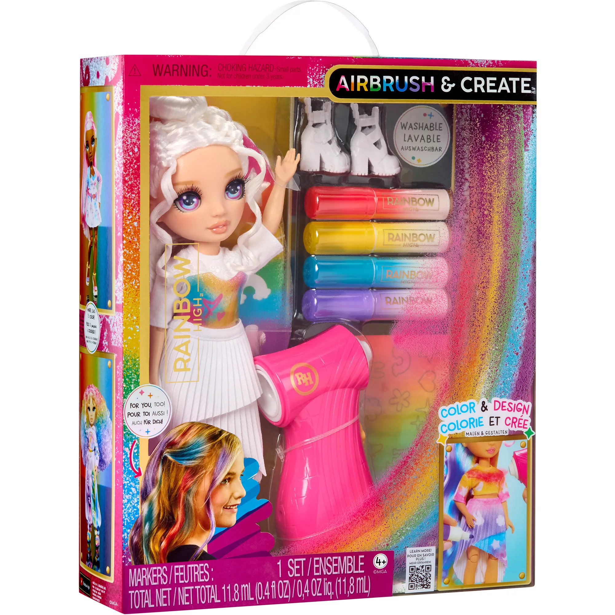 Rainbow High Air Brush & Create Fashion Dolls - Purple Eyes, Bambola - immagine 1