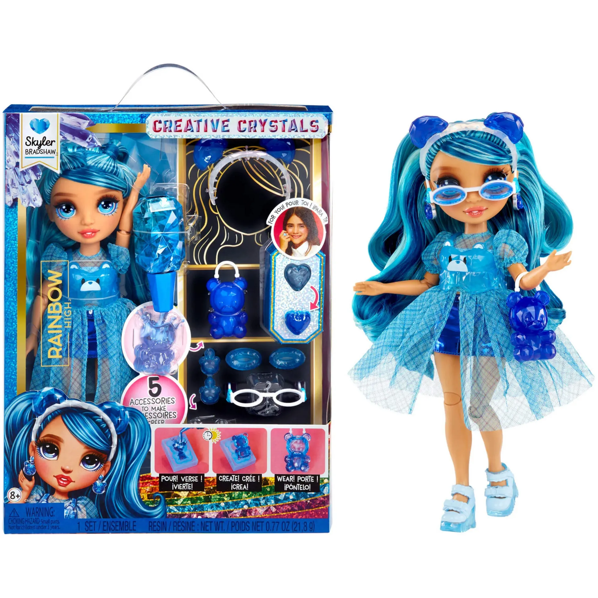 Rainbow High Creative Crystals Fashion Doll- Skyler, Bambola - immagine 1
