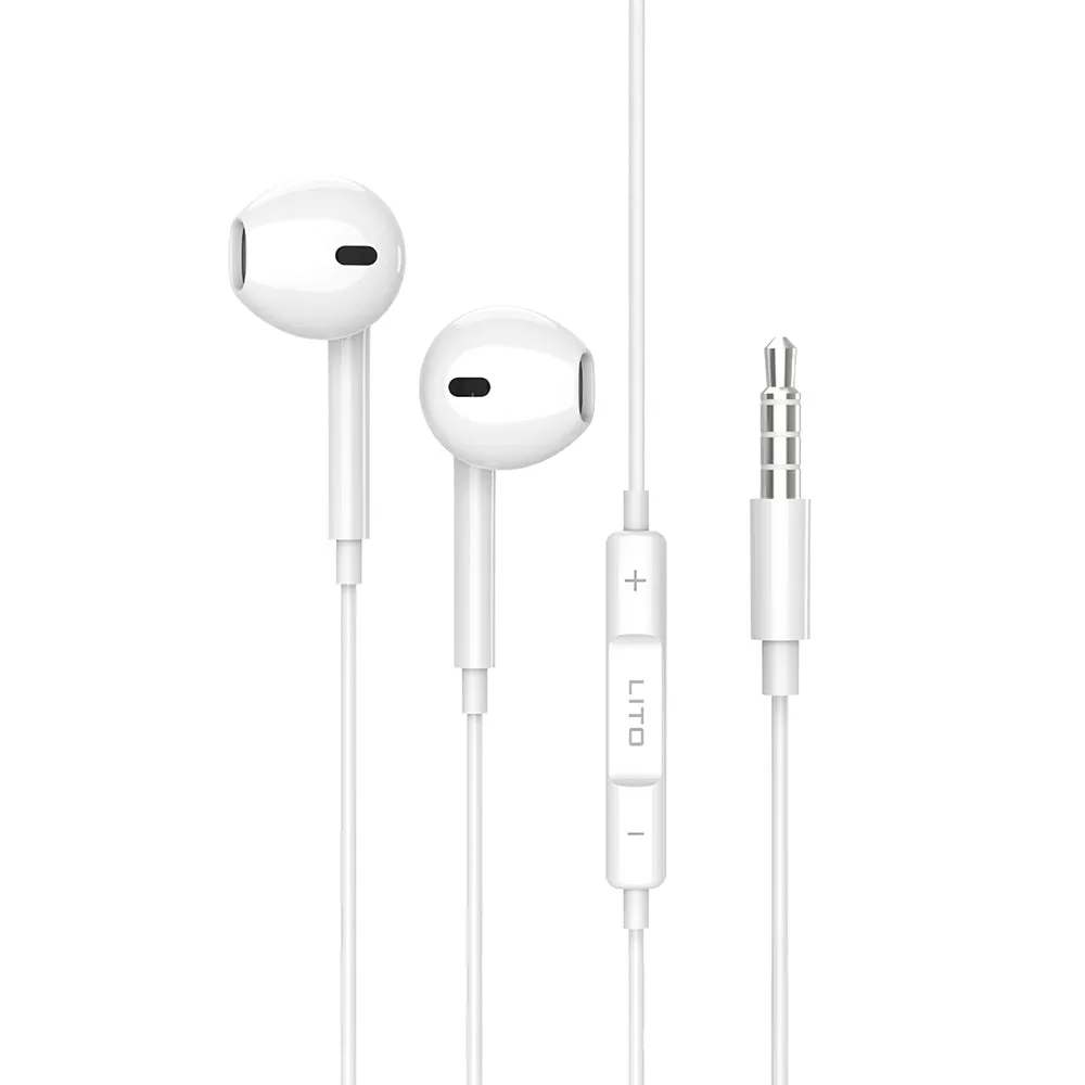 Handsfree 3.5mm Lito LF01A, Bianco - immagine 1