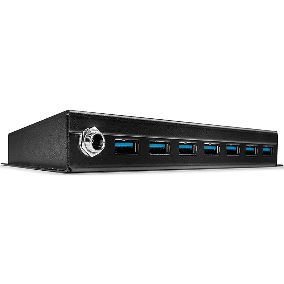 43128 hub di interfaccia 5000 Mbit/s Nero, Hub USB - immagine 1