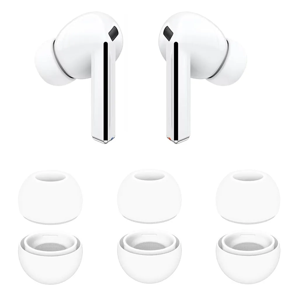 Tappi Techsuit ET3 per Samsung Galaxy Buds3 Pro, Taglia S / M / L, Bianchi - immagine 1