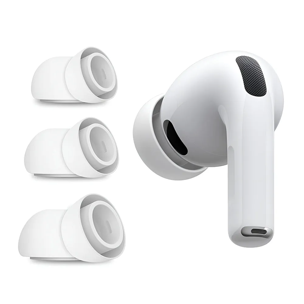 Tappi Techsuit ET2 per Apple AirPods Pro 3, Taglia XS / S / L, Bianchi - immagine 1