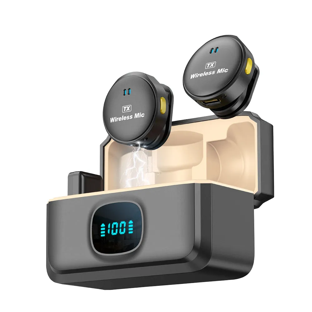 Lavalier Techsuit LW5, USB-C, Set 2 pezzi, Nero - immagine 1