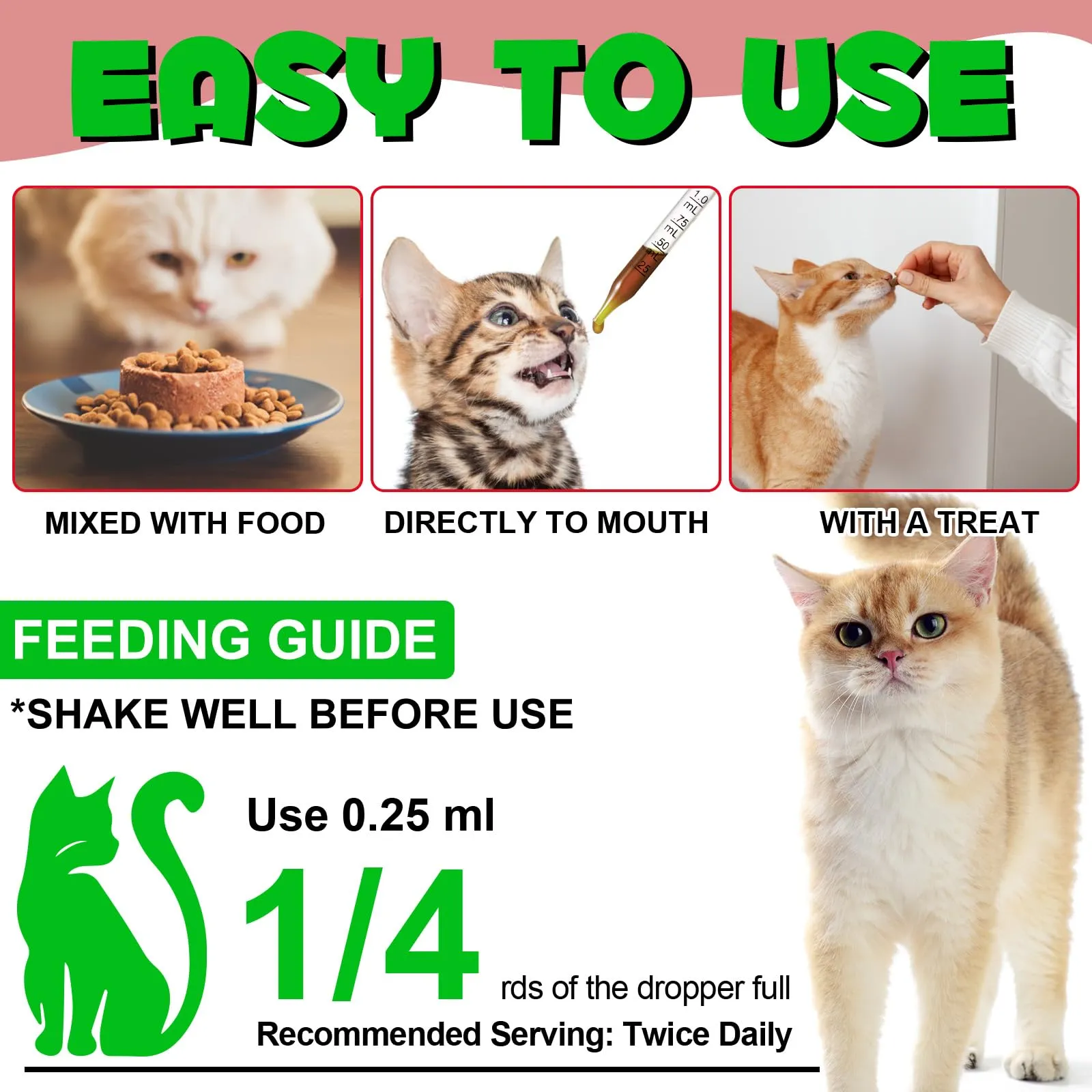 Gocce Di Trattamento Dell'Infezione Urinaria Del Gatto,2 Fl Oz Gocce Di Riparazione Dell'Uti Del Gatto Sostiene La Vescica,Pietra Renale, Salute Per La Cura Delle Urine Per I Gatti (2 Bottiglia) - immagine 5