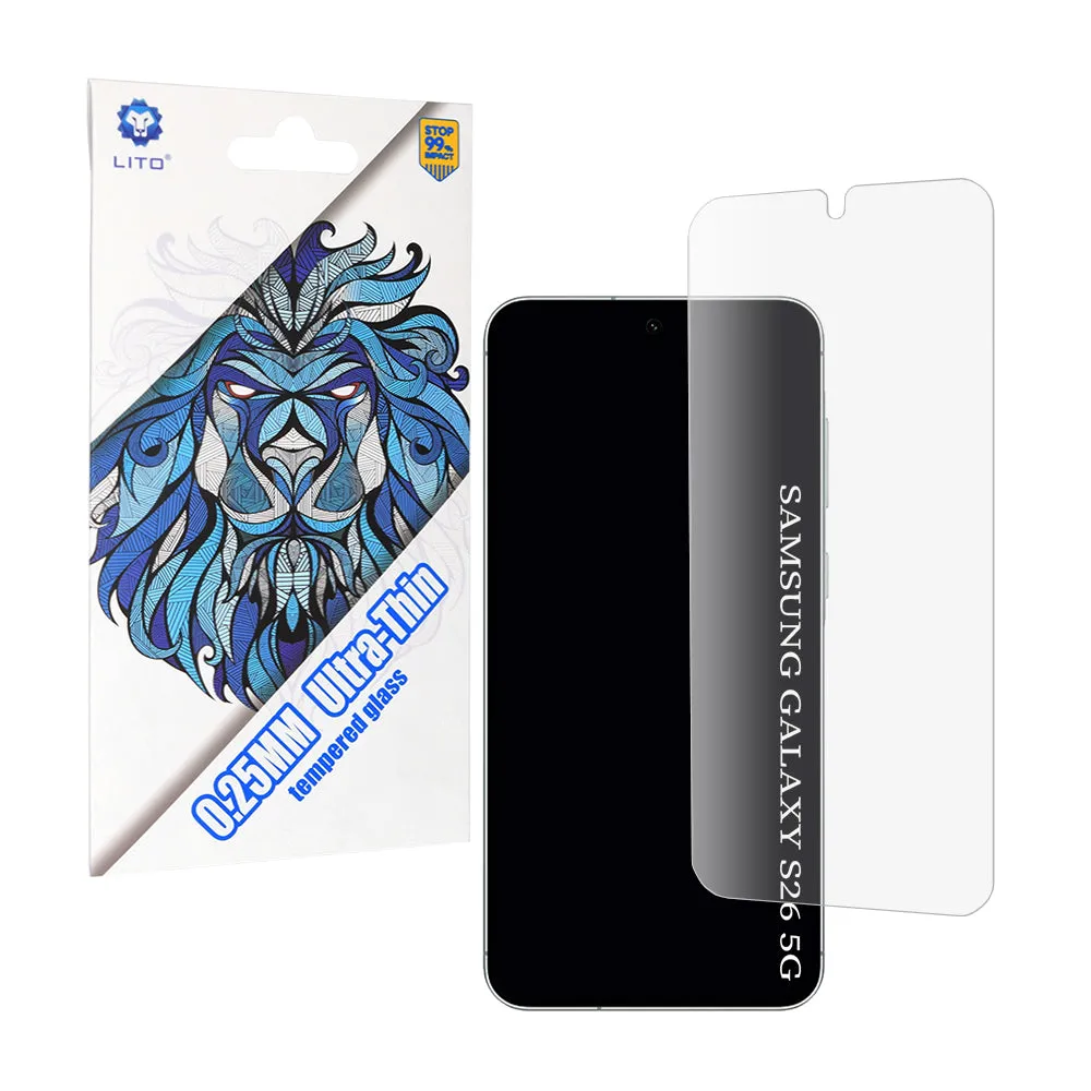 Pellicola Protettiva Schermo Lito Classic Ultra Thin per Samsung Galaxy S26 S942, Vetro Temperato, Full Glue, 2.5D - immagine 1