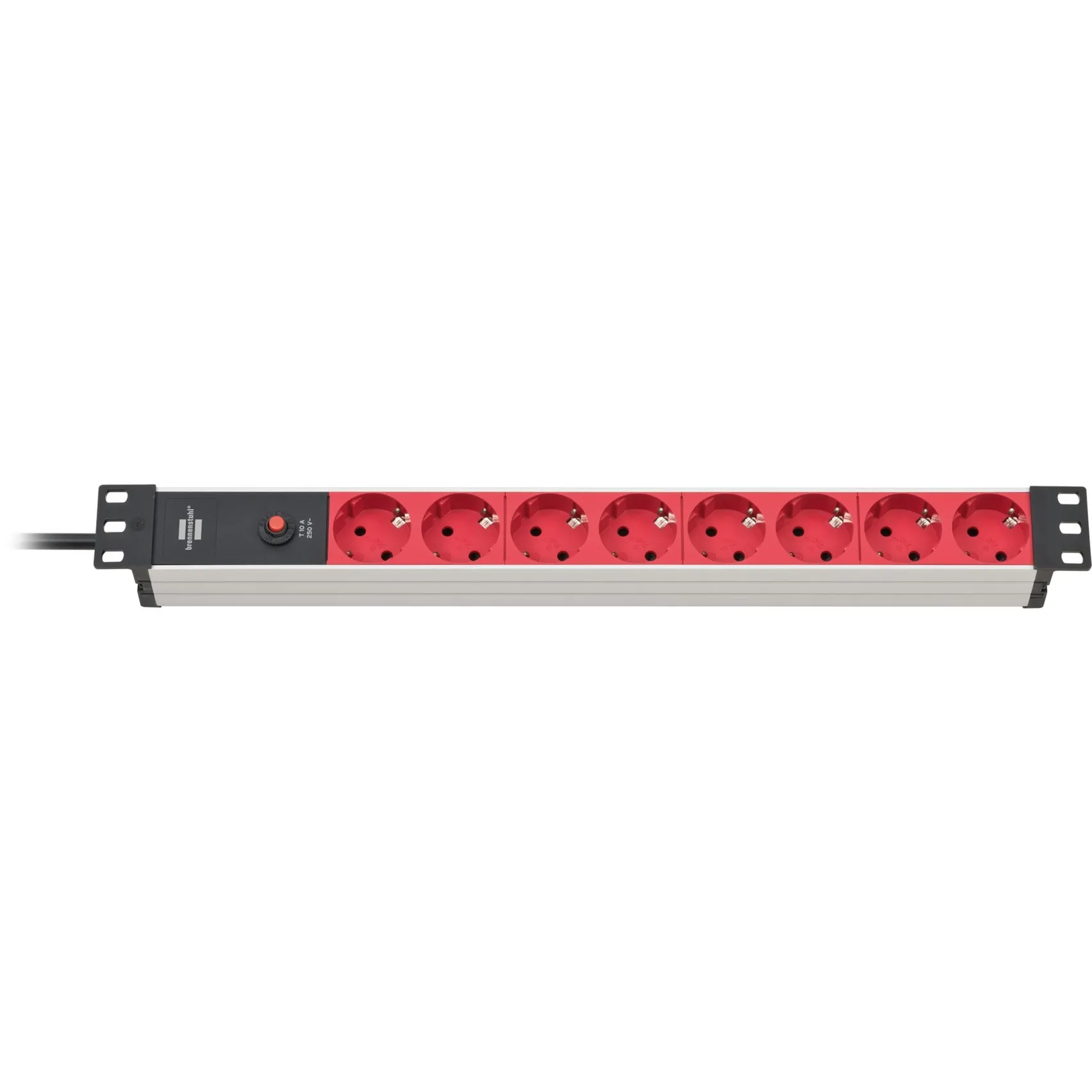 1390007118 prolunghe e multiple 2 m 8 presa(e) AC Interno Nero, Rosso, Ciabatta - immagine 1
