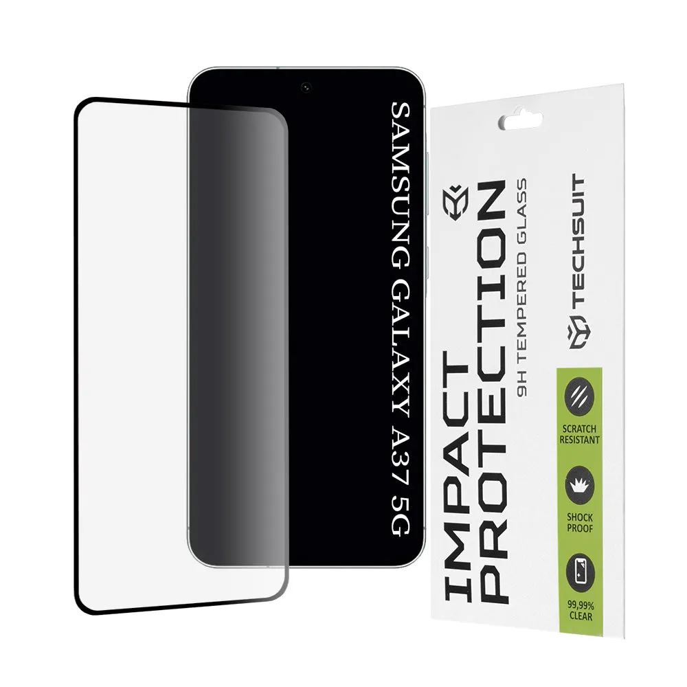 Pellicola protettiva per schermo Techsuit per Samsung Galaxy A37 5G, Vetro temperato, Full Glue, 111D, Nero - immagine 1