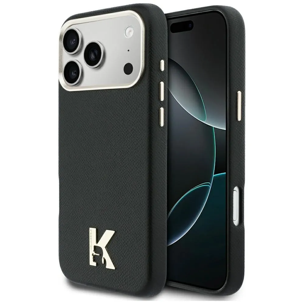 Custodia MagSafe per Apple iPhone 17 Pro Max, Karl Lagerfeld, Karl Head Logo, Nera - immagine 1