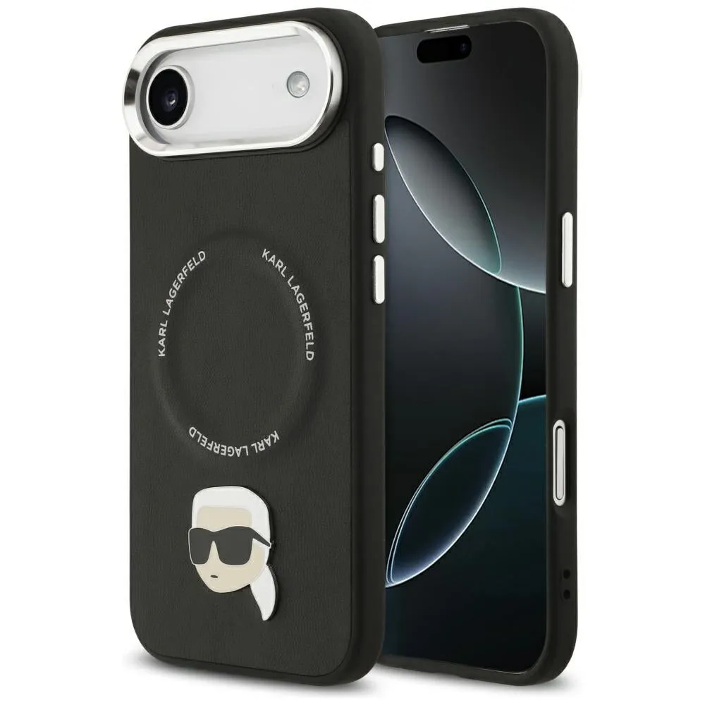 Custodia MagSafe per Apple iPhone 17 Air, Karl Lagerfeld, Karl Pin, Nera - immagine 1