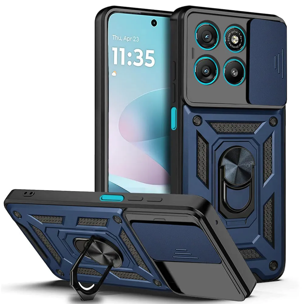 Custodia per Motorola Moto G67 Power / G57 Power, Techsuit, CamShield, Blu - immagine 1