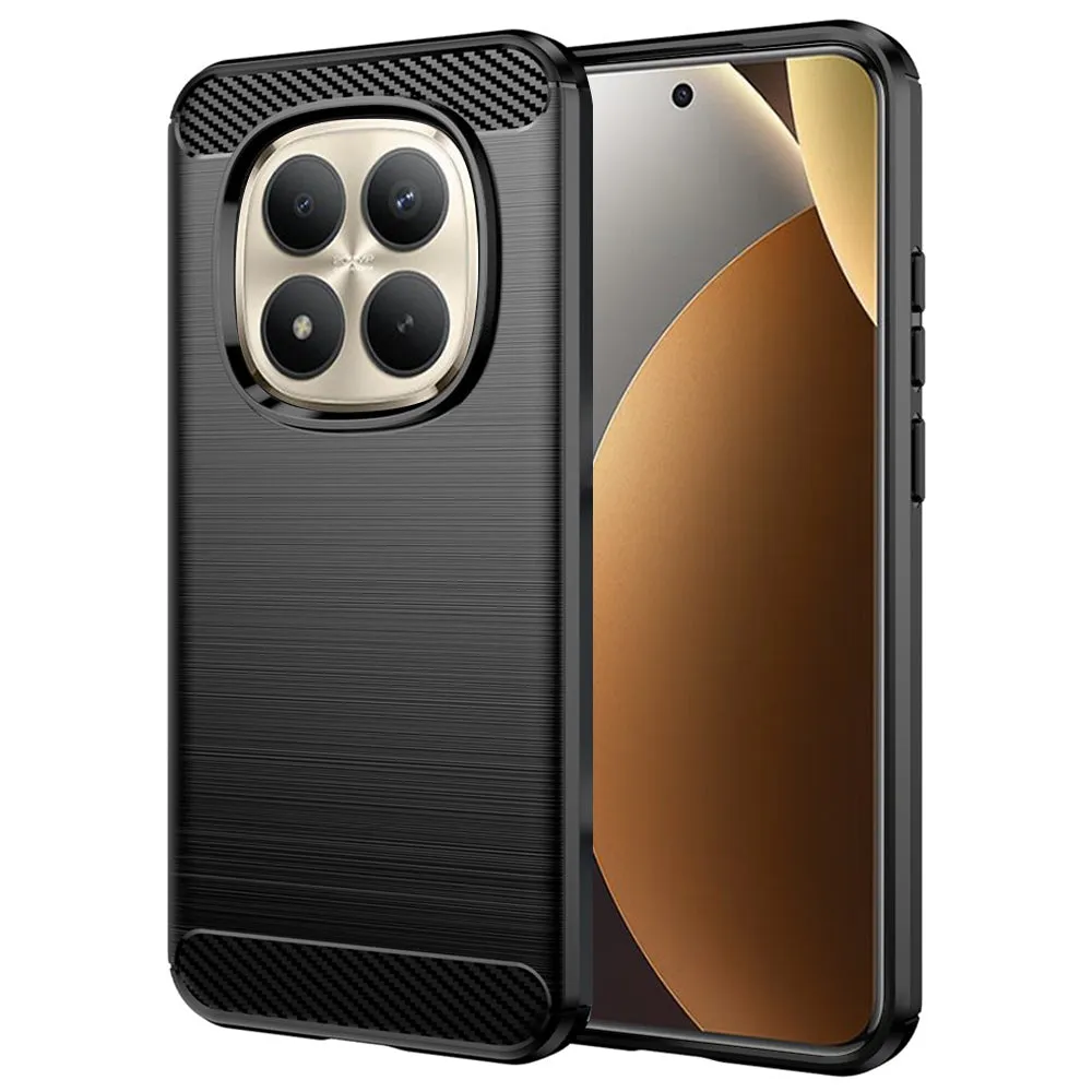 Custodia per Xiaomi Poco M8 Pro / Redmi Note 15 Pro+ 5G, Techsuit, Carbonio, Nera - immagine 1