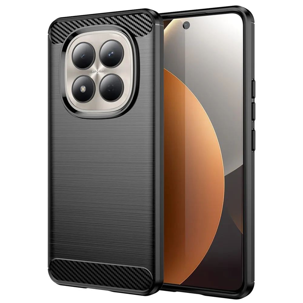 Custodia per Xiaomi Redmi Note 15 Pro 5G, Techsuit, Carbonio, Nera - immagine 1