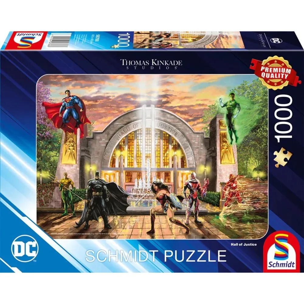 Thomas Kinkade Studios: DC Justice League - Sala della Giustizia, Puzzle - immagine 1