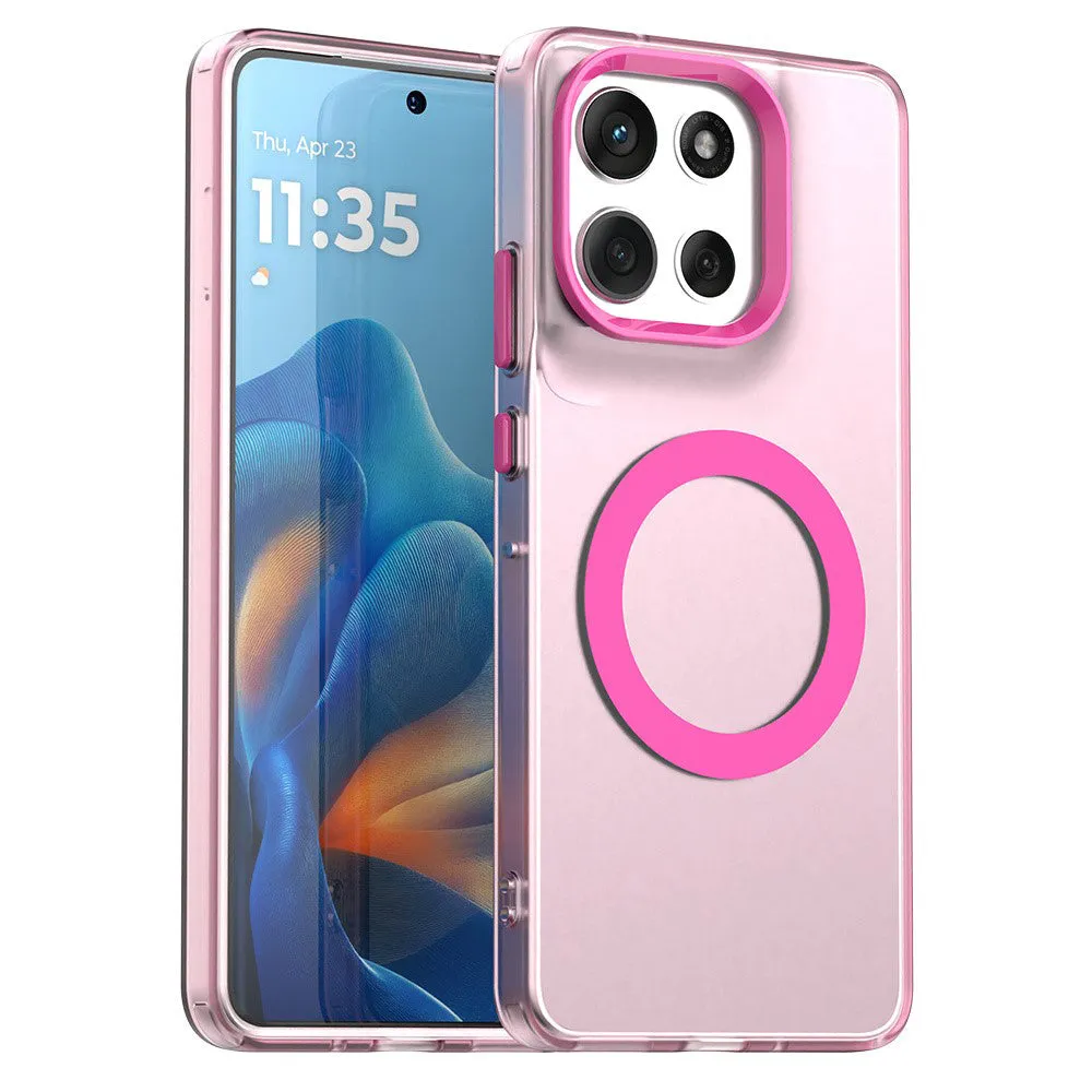 Custodia MagSafe per Motorola Moto G86, Techsuit, CandyCase, Rosa - immagine 1