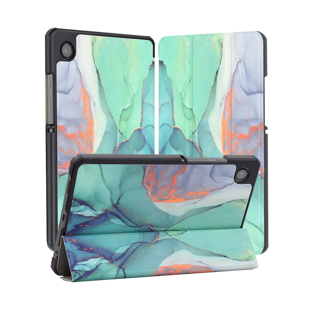 Custodia per Samsung Galaxy Tab A11 / Tab A9, Techsuit, FoldPro Green Time, Multicolore - immagine 1
