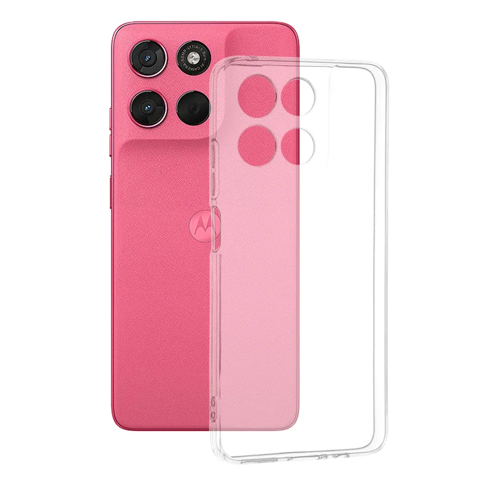 Custodia per Motorola Moto G67 Power / G57 Power, Techsuit, Clear, Trasparente - immagine 1