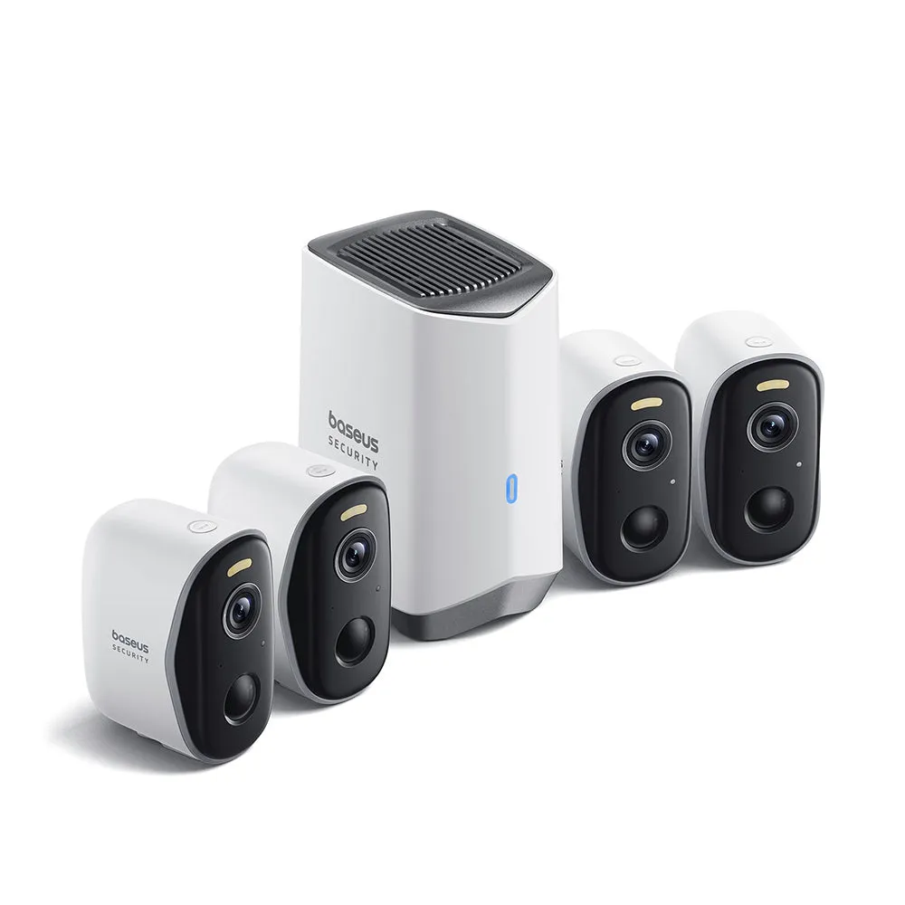 Telecamera di Sorveglianza Baseus N1, Wi-Fi, 2K, IP67, Esterno, Set da 4 pezzi S0TW022131 - immagine 1