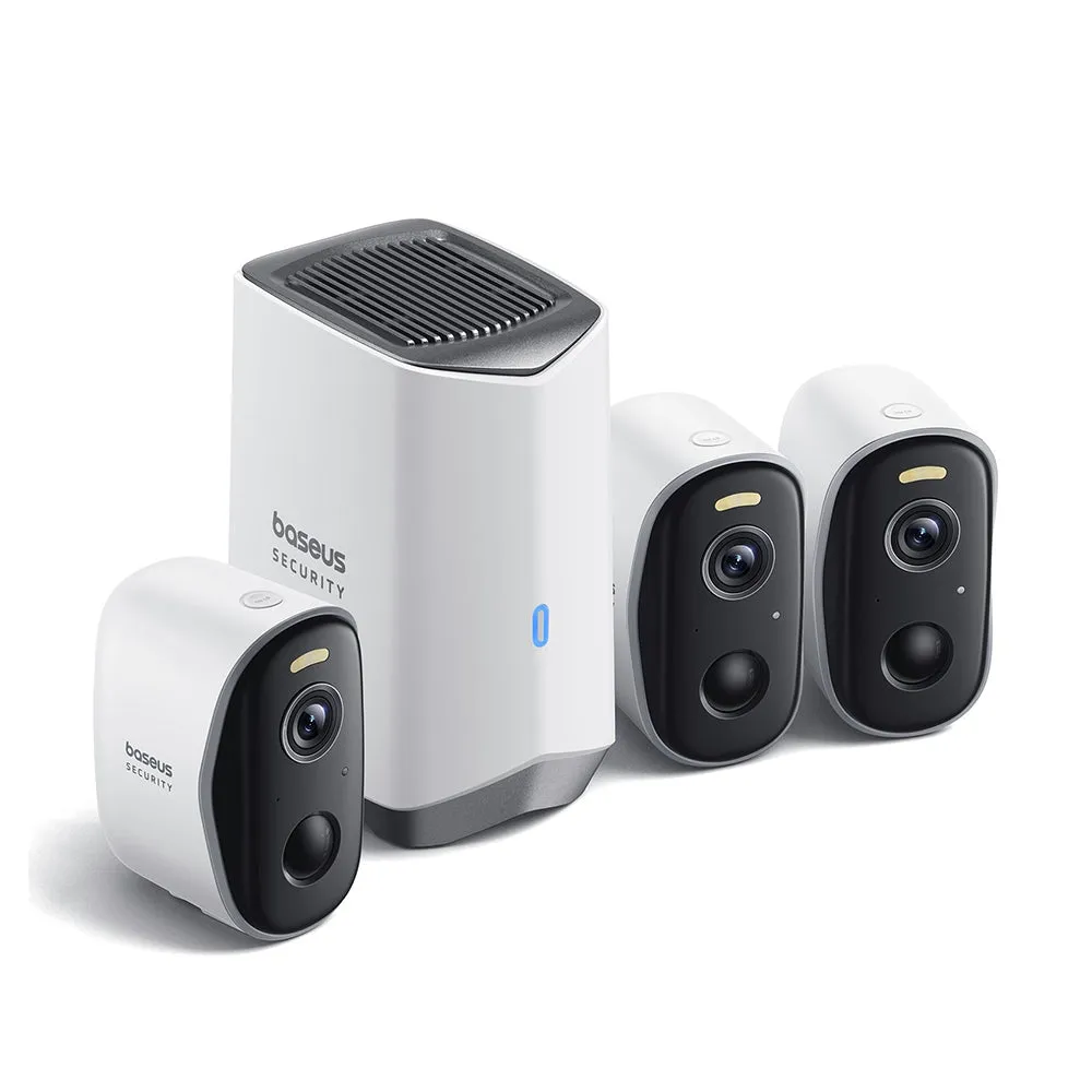 Telecamera di Sorveglianza Baseus N1, Wi-Fi, 2K, IP67, Esterno, Set 3 pezzi S0TW012131 - immagine 1