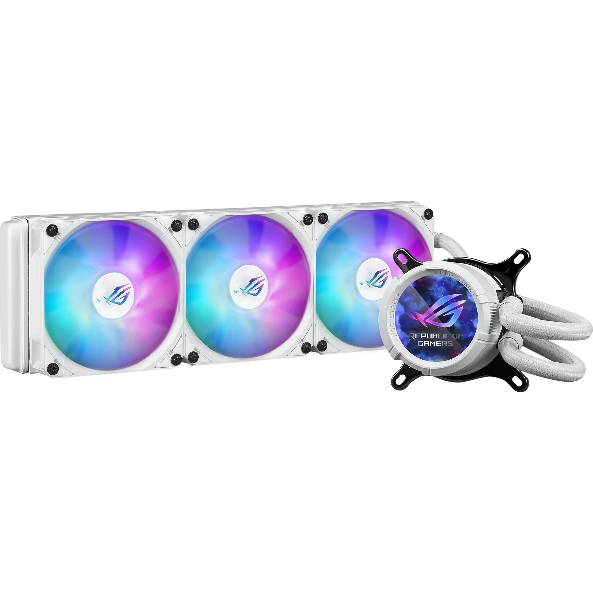 ROG Strix LC III 360 ARGB White Edition Processore Raffreddatore di liquidi tutto in uno 12 cm Bianco, Raffreddamento ad acqua - immagine 1