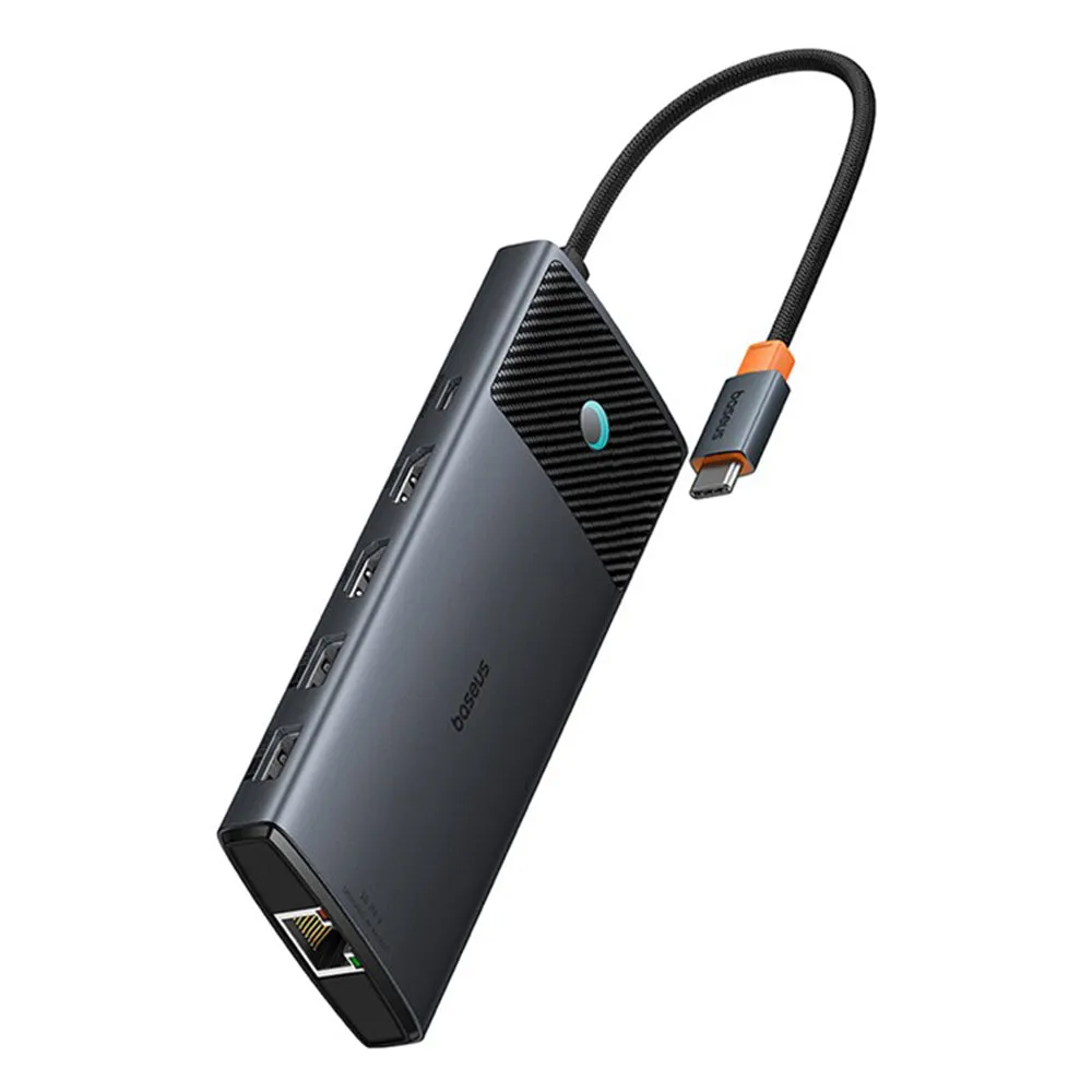 Hub USB-C Baseus Gleam II, 10in1, Nero B00061800123-00 - immagine 1