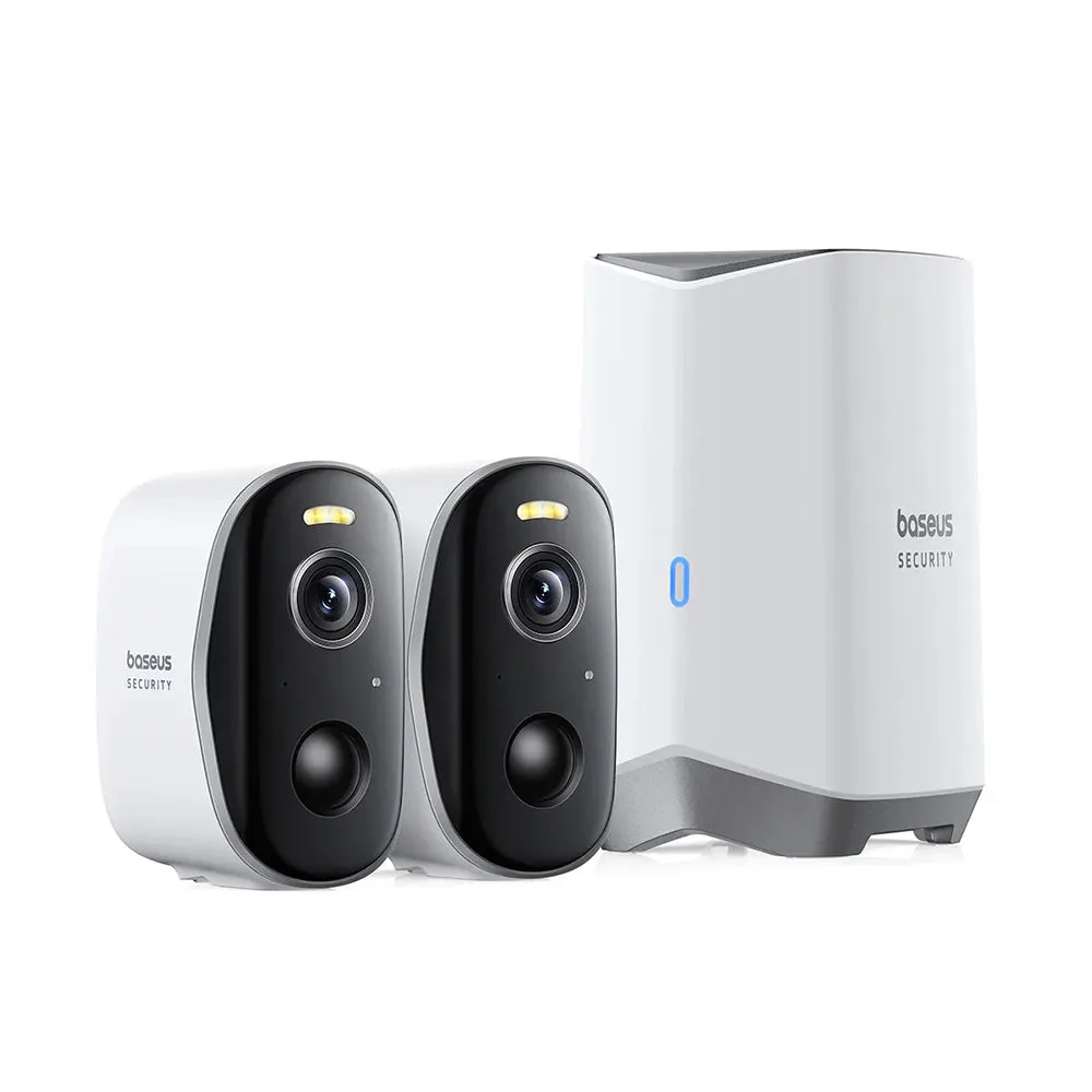 Telecamera di Sorveglianza Baseus N1, Wi-Fi, 2K, IP67, Esterno, Set 2 pezzi S0TW002131 - immagine 1