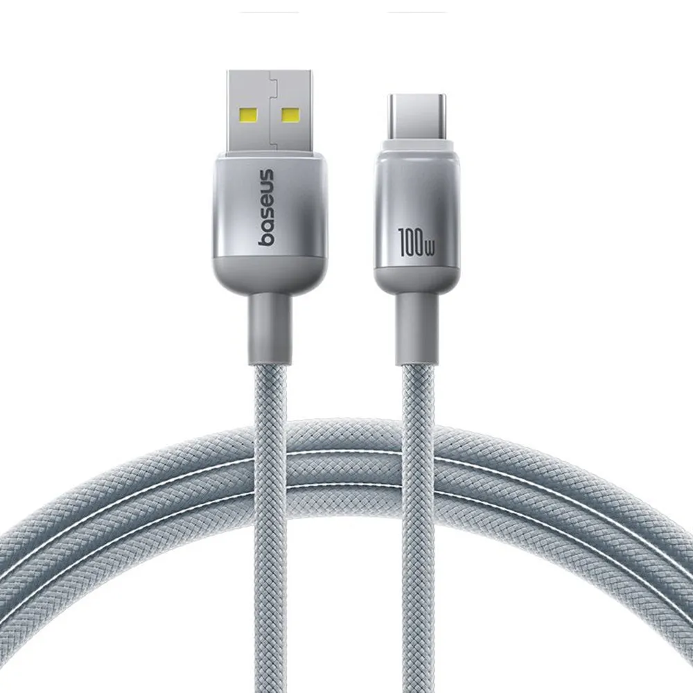 Cavo Dati e Ricarica USB-A - USB-C Baseus Discolor, 100W, 1m, Argento E0420802 - immagine 1