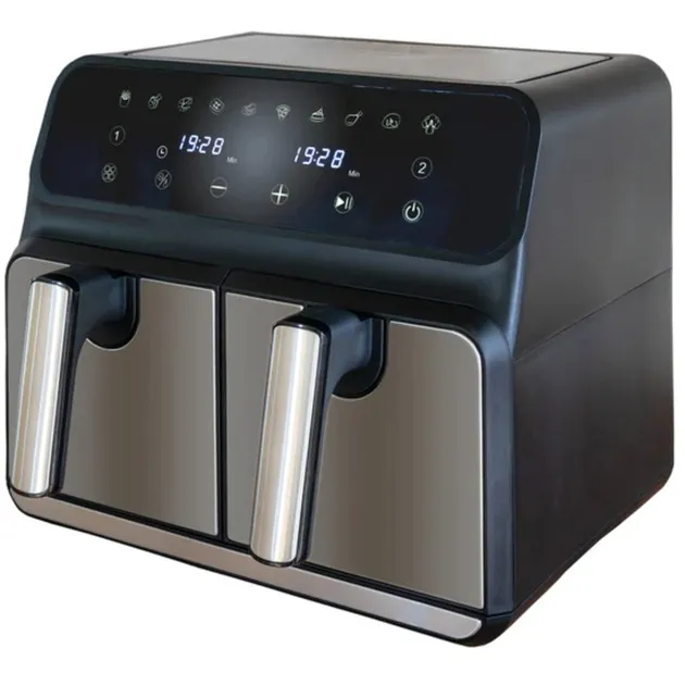 58685 friggitrice Doppia 8 L Indipendente 1700 W Friggitrice ad aria calda Nero, Grigio - immagine 1