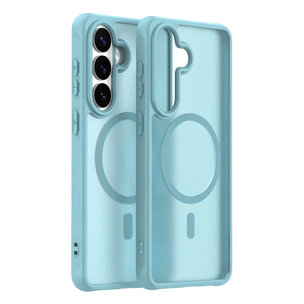Custodia MagSafe per Samsung Galaxy S26 Plus S947, Techsuit, HaloFrost II, Verde Chiaro - immagine 1