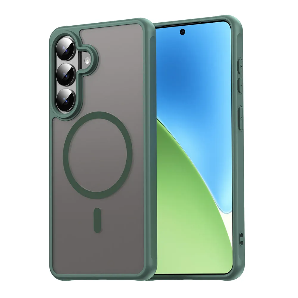 Custodia MagSafe per Samsung Galaxy S26 Plus S947, Techsuit, HaloFrost II, Verde - immagine 1