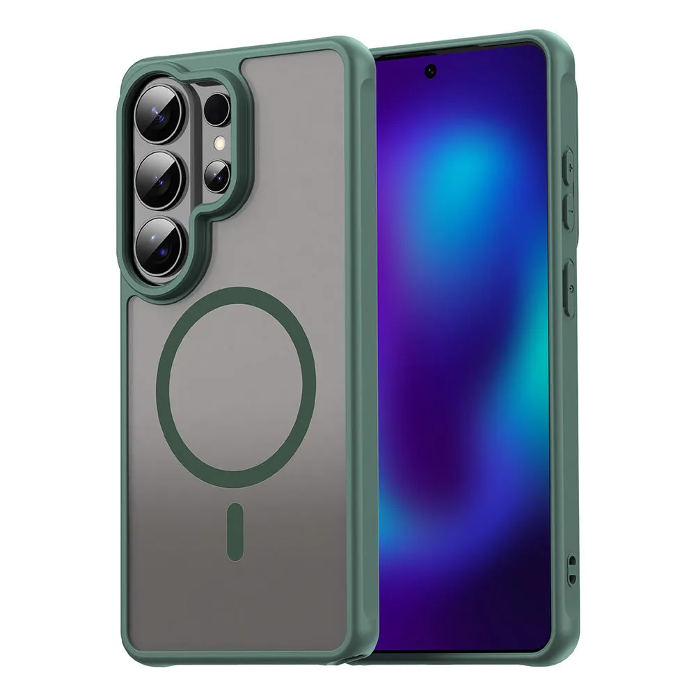 Custodia MagSafe per Samsung Galaxy S26 Ultra S948, Techsuit, HaloFrost II, Verde - immagine 1