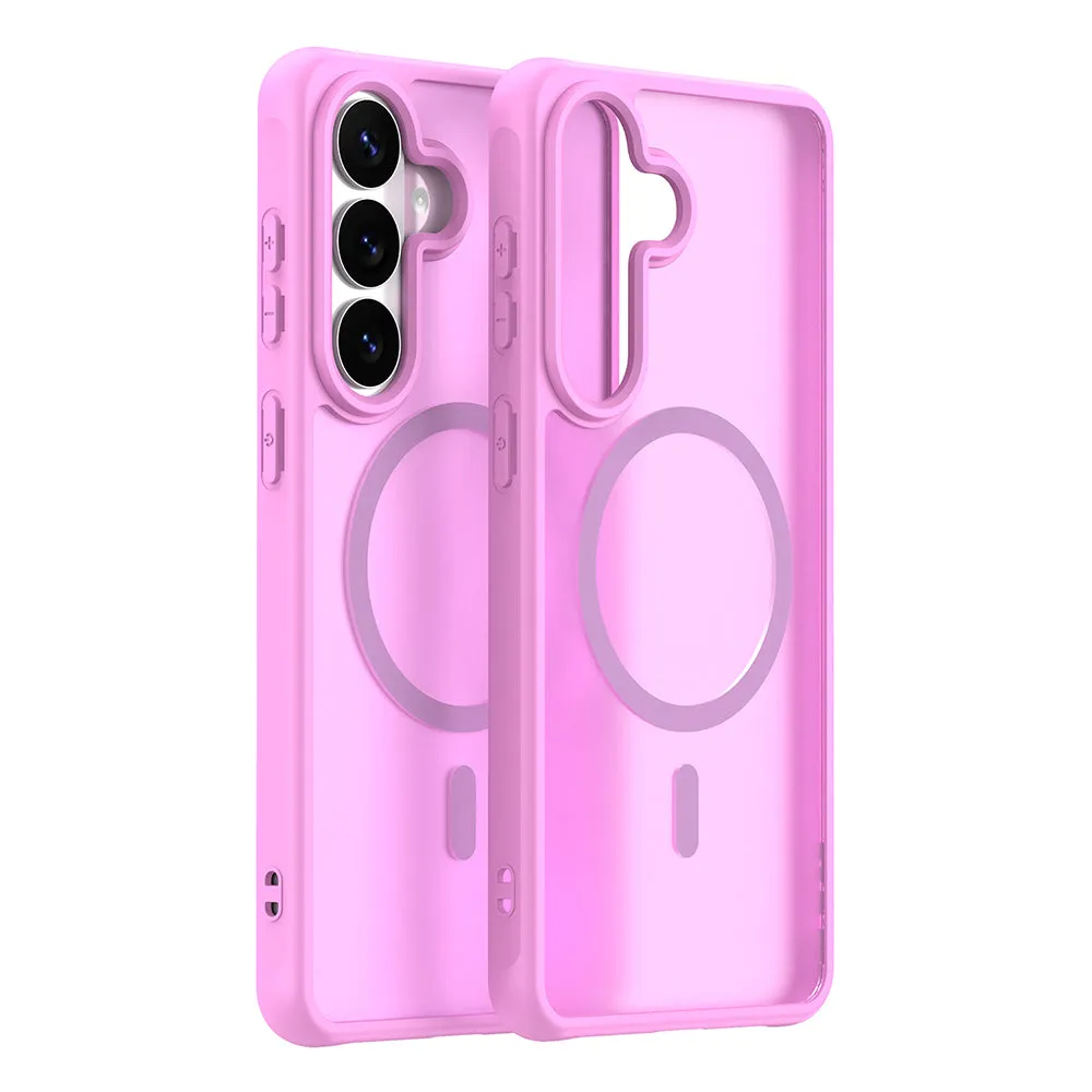 Custodia MagSafe per Samsung Galaxy S26 Plus S947, Techsuit, HaloFrost II, Rosa - immagine 1