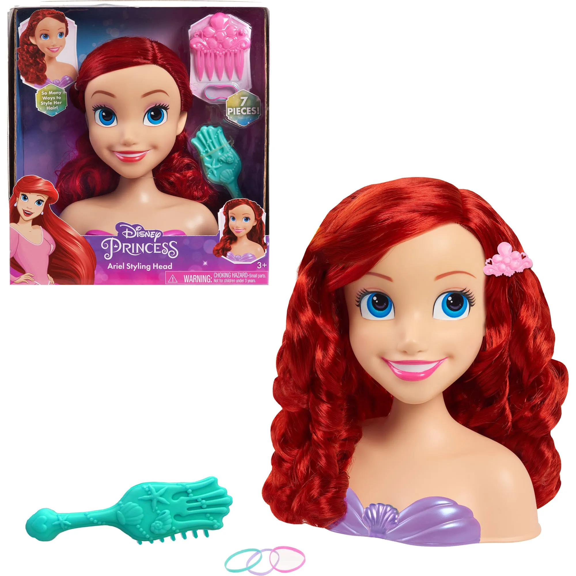 Disney Princess - Testa per Acconciature Ariel, Testina per trucco/acconciature - immagine 1