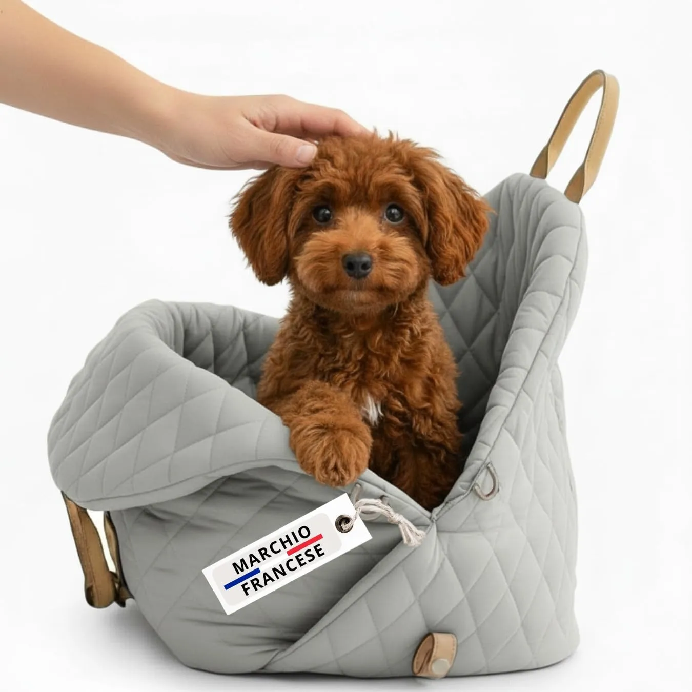 Borsa per cane piccola taglia, trasportino cani auto 3 kg, borsa chihuahua - immagine 1