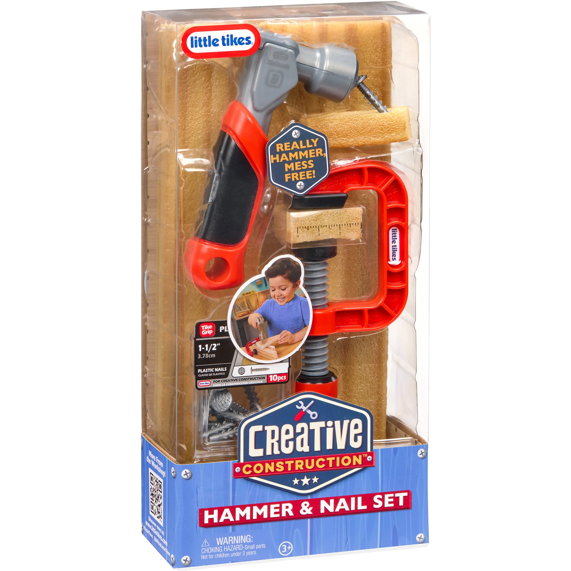Little Tikes Creative Construction - Set martello e chiodi, I ragazzi di attrezzo - immagine 1