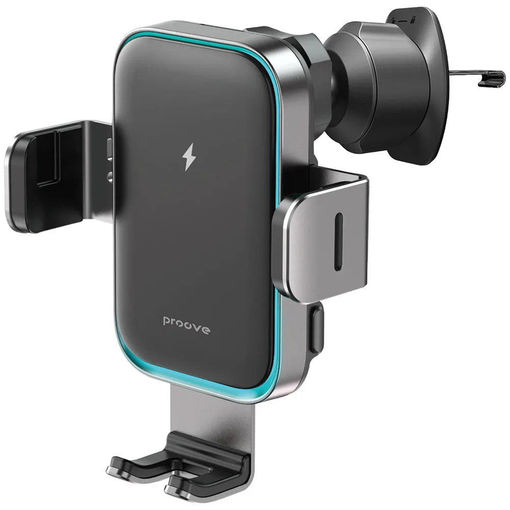 Caricabatterie Auto Wireless Proove Triple Clamp Pro, 15W, 1.67A, Grigio WHTP15010004 - immagine 1