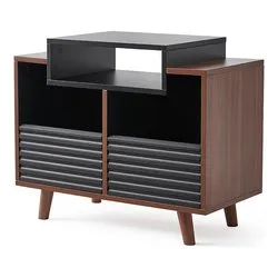 Mobile HI FI OSLO 800 Black e Walnut (80cm) NOROSVI80ABSWN - immagine 1