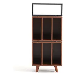 Mobile HI FI STOCKHOLM 1100 Black e Walnut NORSTO110ABSWN - immagine 1