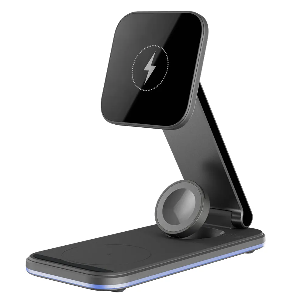 Caricabatterie Rete Wireless Proove Energy Fold 3in1, 15W, 1.67A, Nero WSEF15010001 - immagine 1