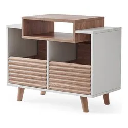 Mobile HI FI OSLO 800 White e Oak (80cm) NOROSVI80AWTOK - immagine 1